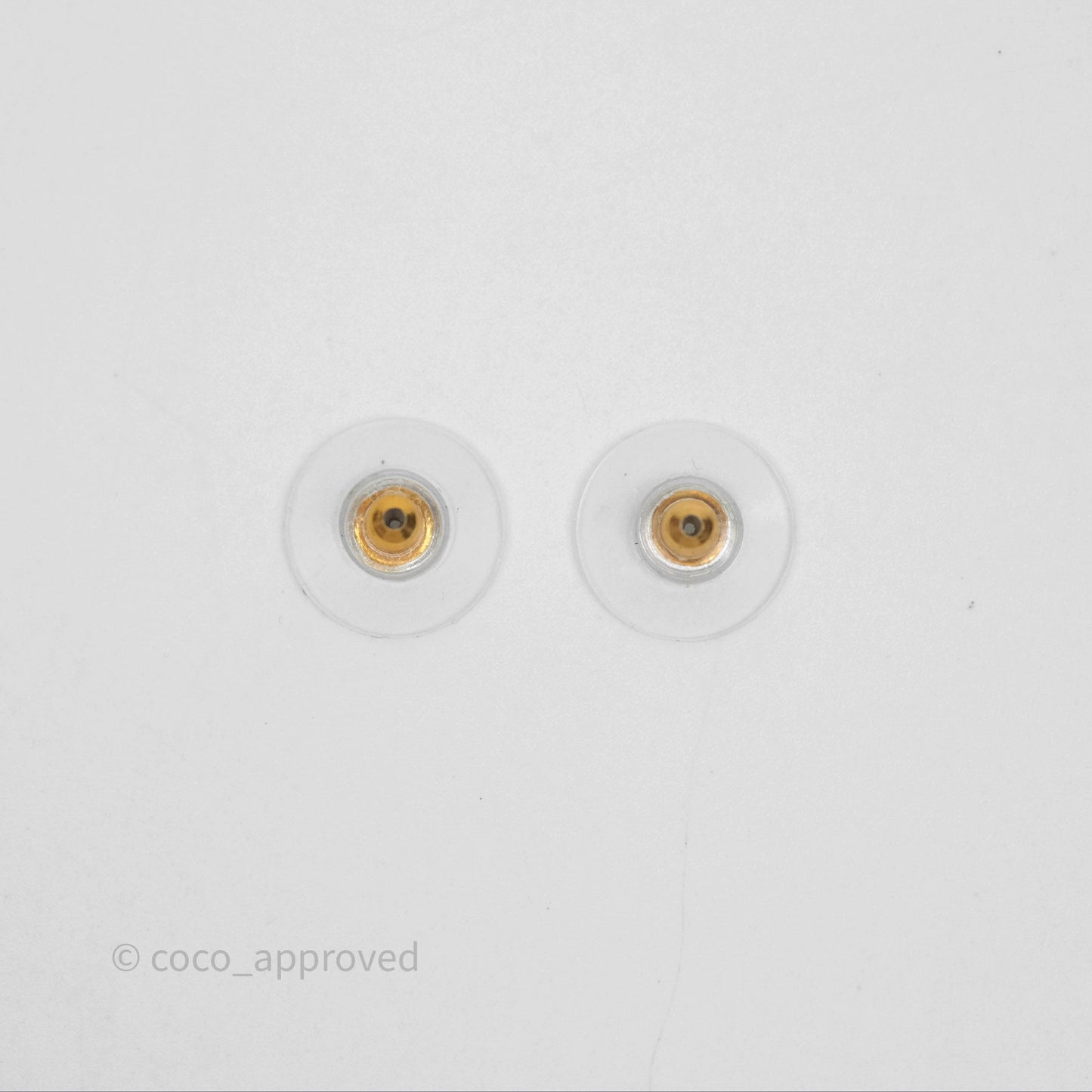 Chanel Logo CHA-NEL Crystal Earrings Gold Tone 20B
