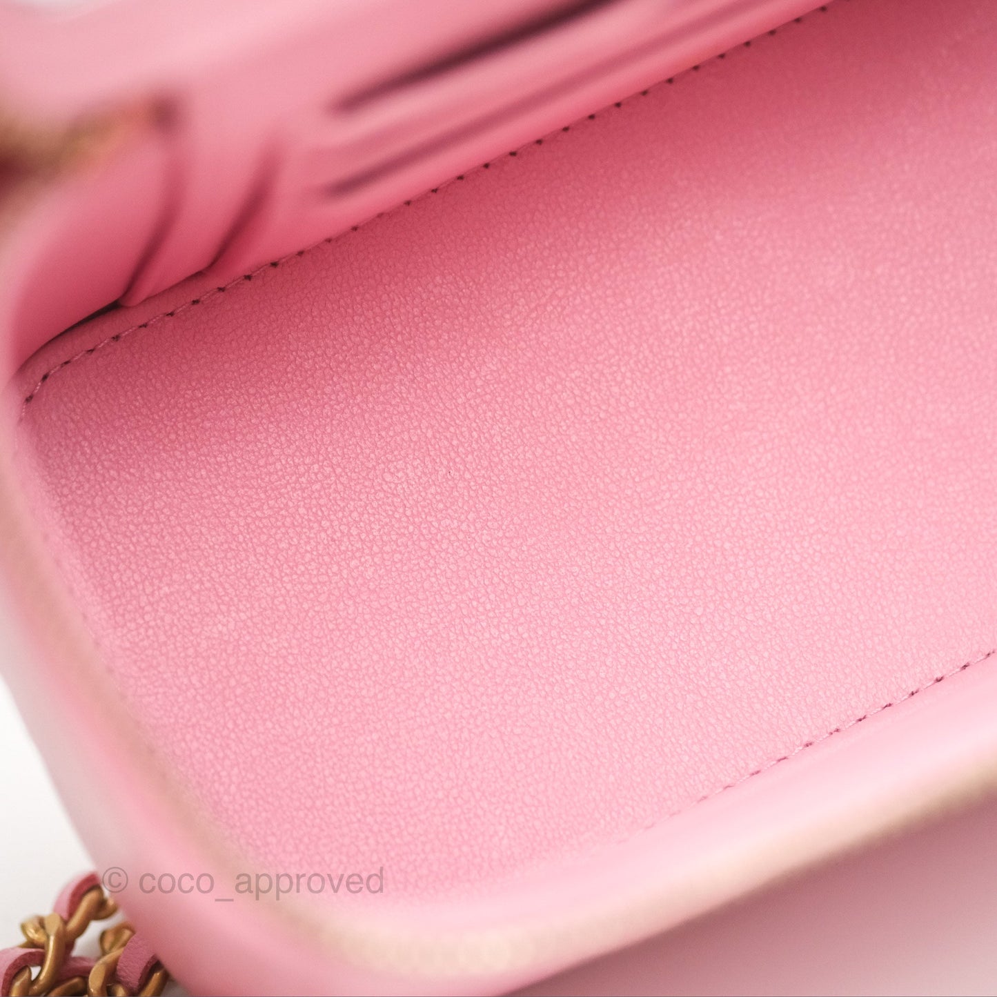 Chanel Vanity Rectangular with Top Handle Pink Lambskin Aged Gold Hardware