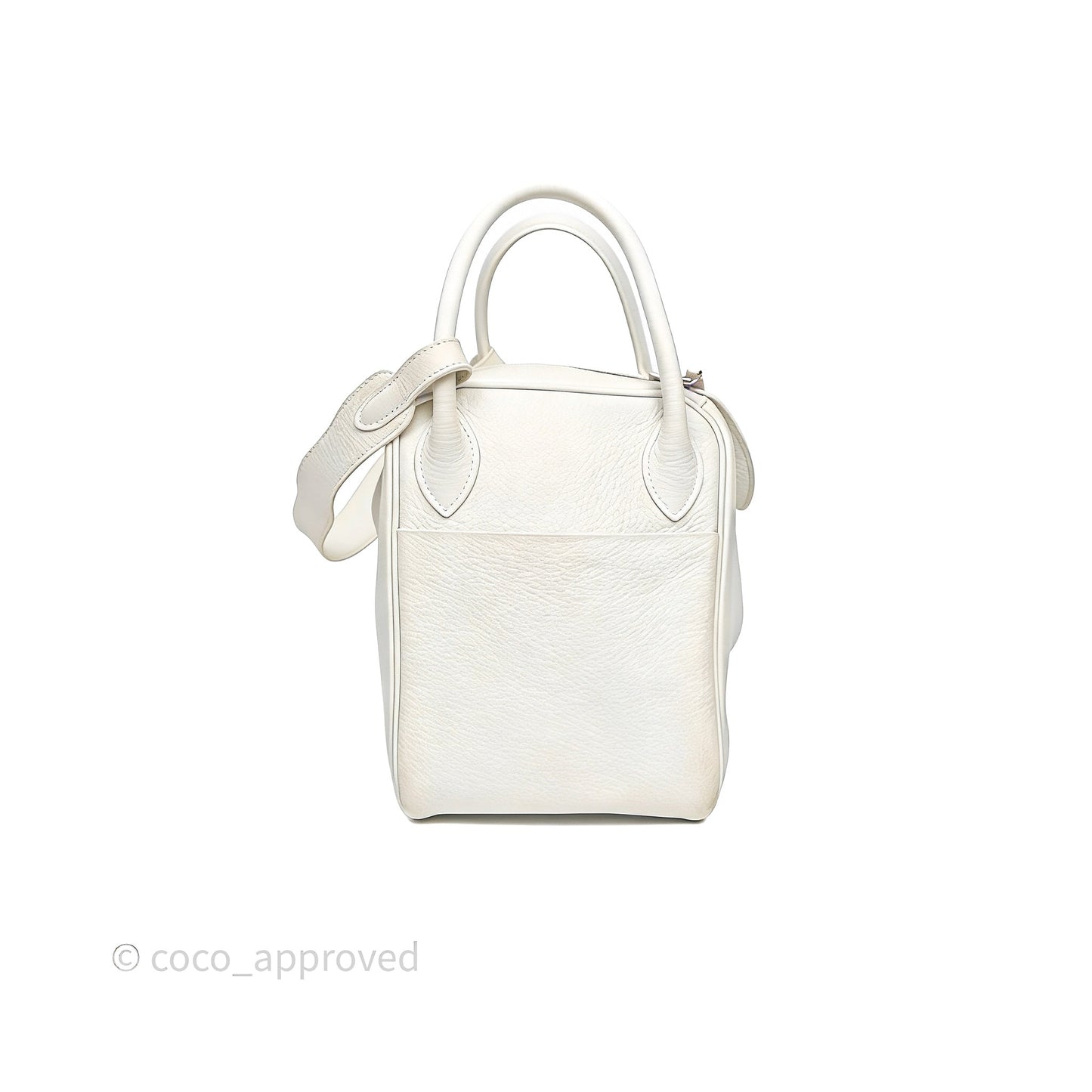 Hermès Lindy 30 White Clemence Palladium Hardware