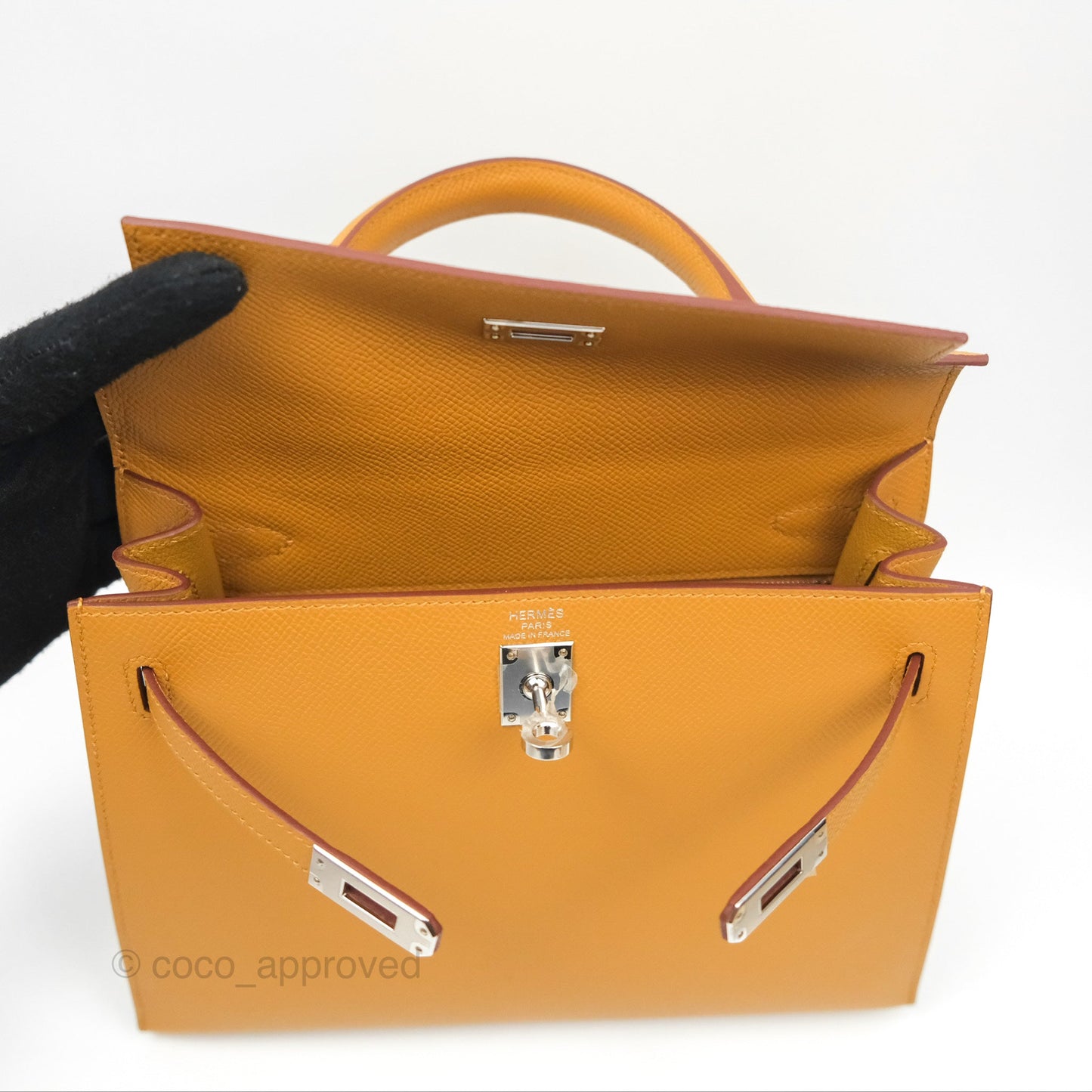 Hermès Sellier Kelly 25 Sesame 2S Epsom Palladium Hardware