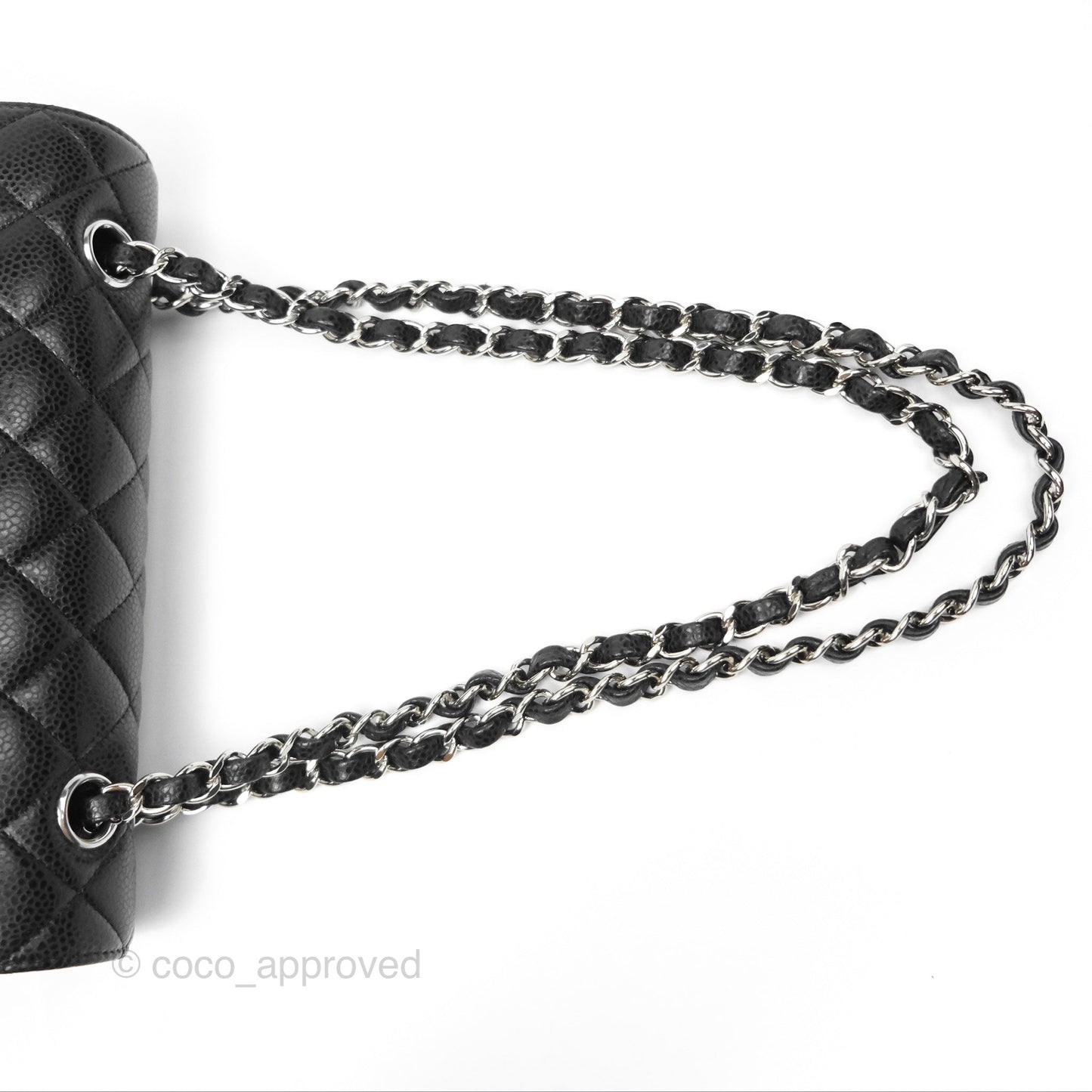 Chanel Small Classic Flap Quilted Black Caviar Silver Hardware