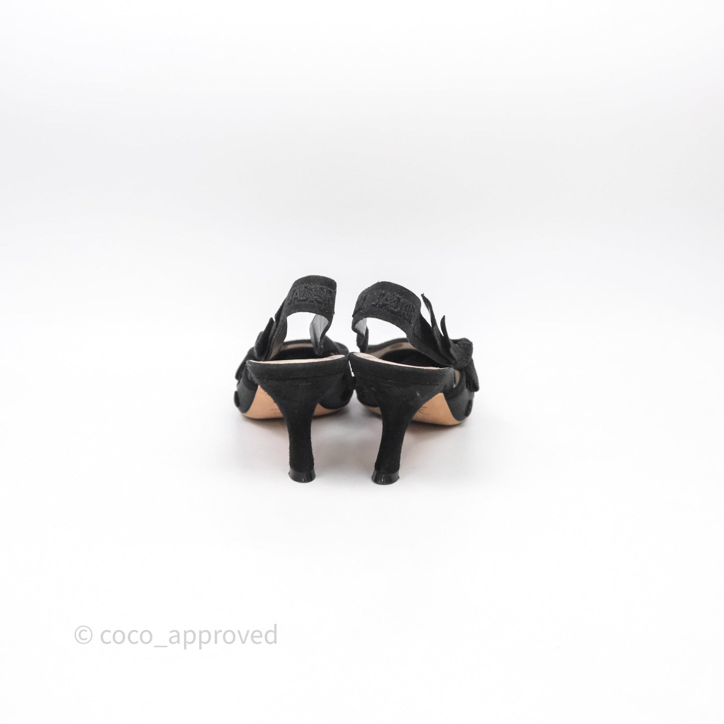 Christian Dior Black Dot Dot Slingback Size 39