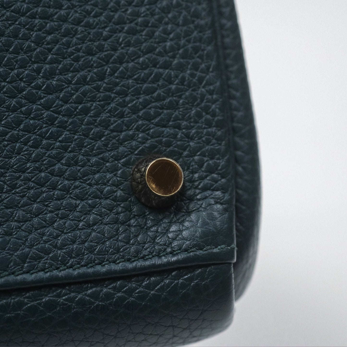 Hermes Kelly 28 Clemence Vert Cypress 6O Gold Hardware
