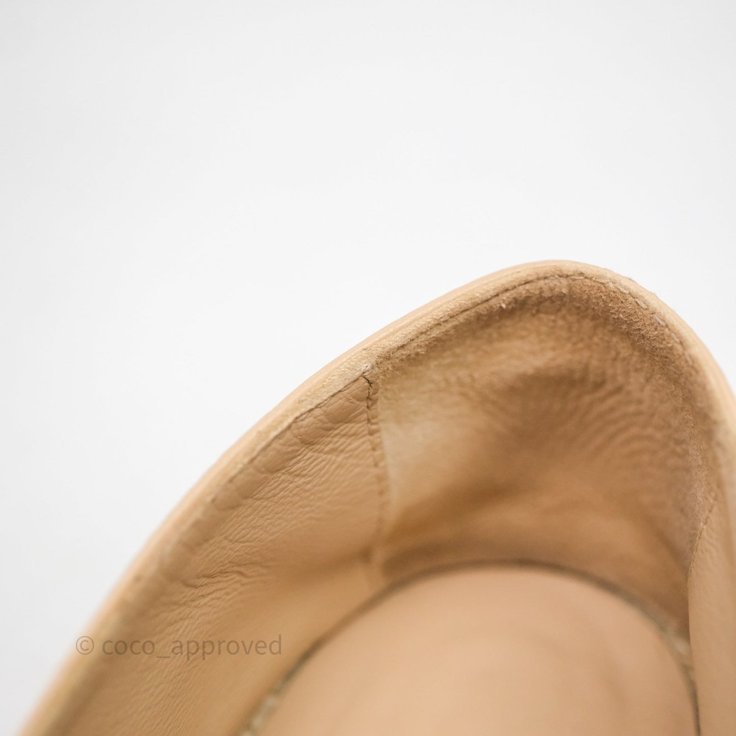 Chanel CC Espadrilles Beige Black Lambskin Size 37