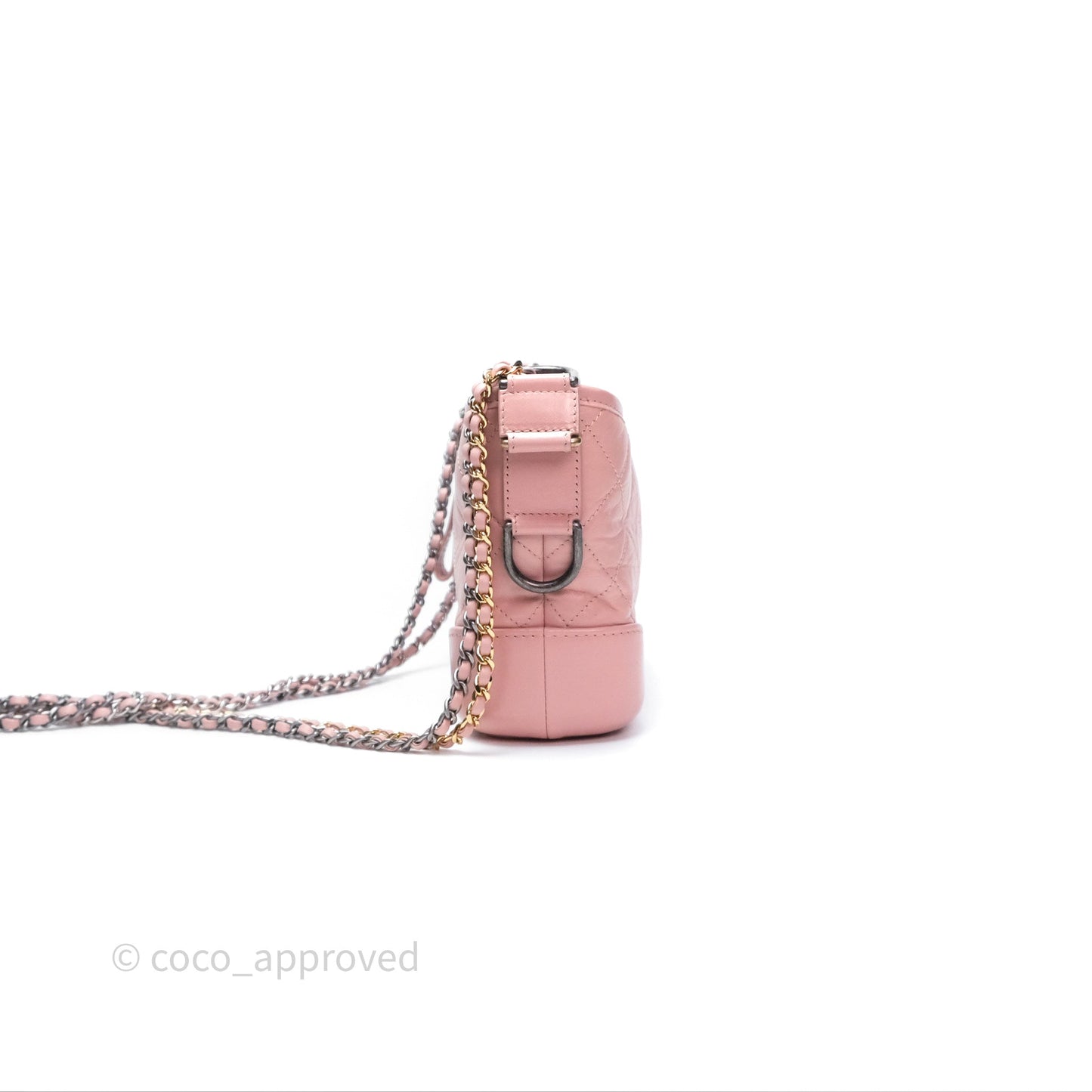 Chanel Small Gabrielle Hobo Quilted Pink Aged Calfskin