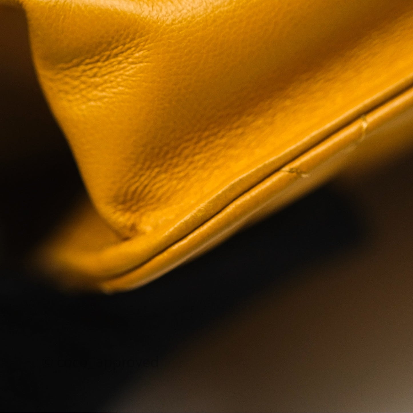Chanel Quilted Classic Chain Around WOC Yellow Lambskin Aged Gold Hardware