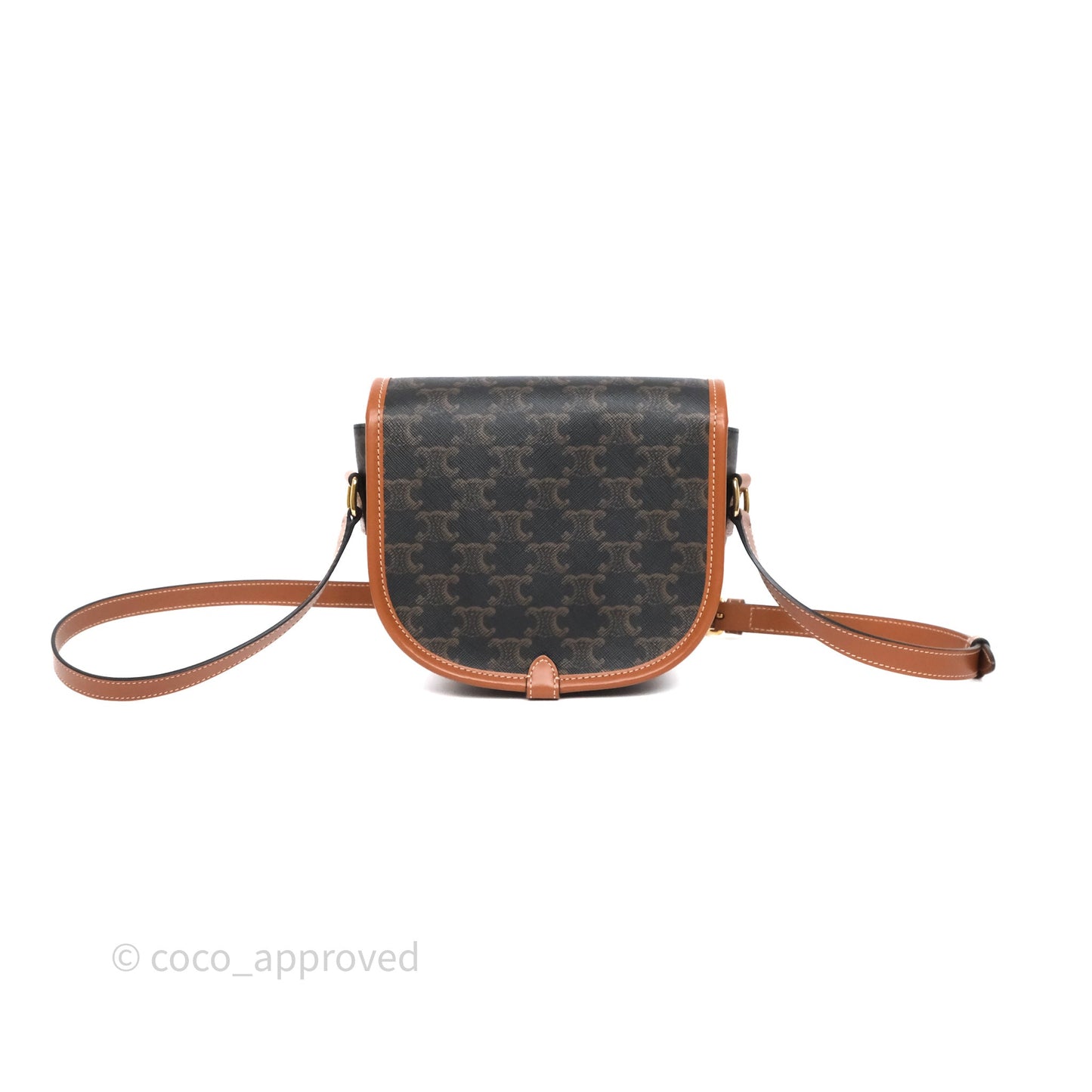 Celine Medium Folco Bag Triomphe Canvas Tan