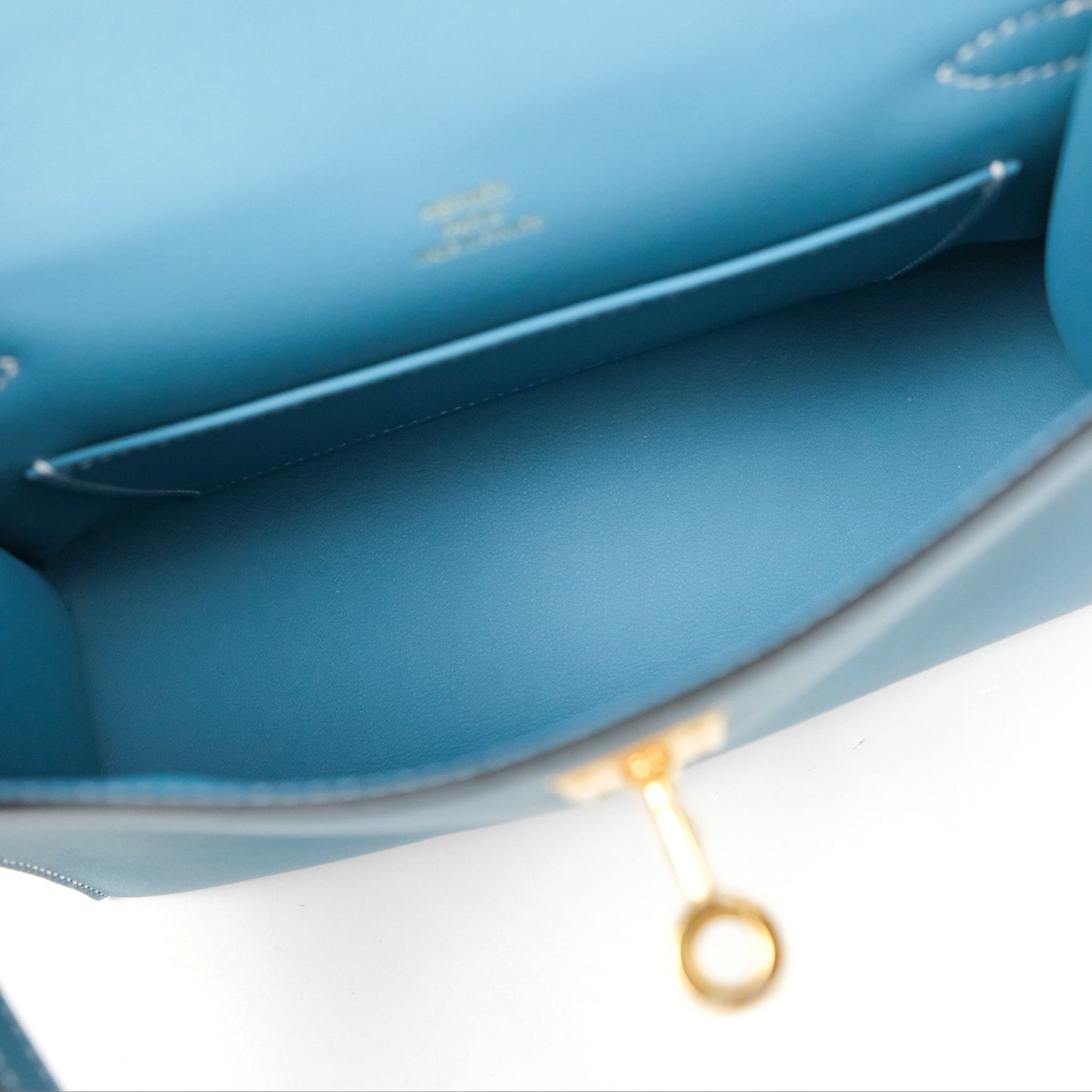 Hermès Kelly Mini Pochette Bleu Jean Swift Gold Hardware