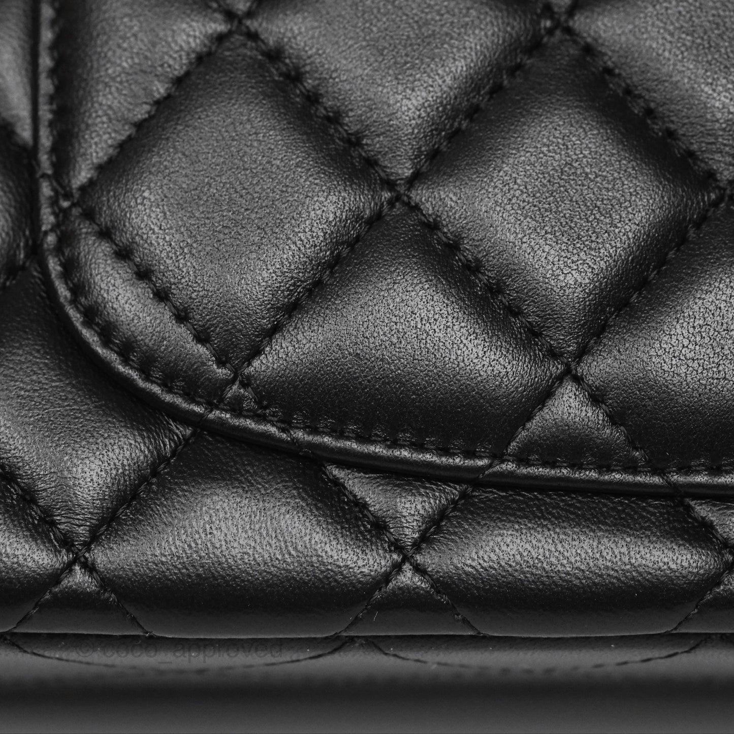 Chanel Quilted Mini Rectangular Flap Black Lambskin Silver Hardware