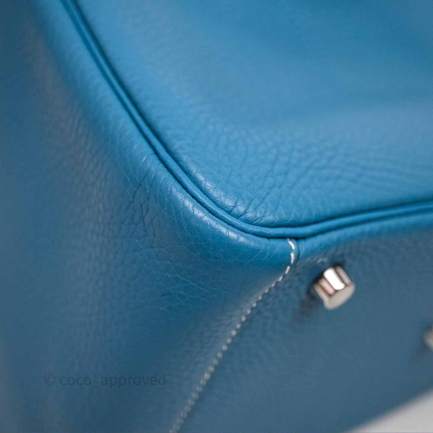 Hermès Lindy 30 Bleu Jean 75 Clemence Palladium Hardware