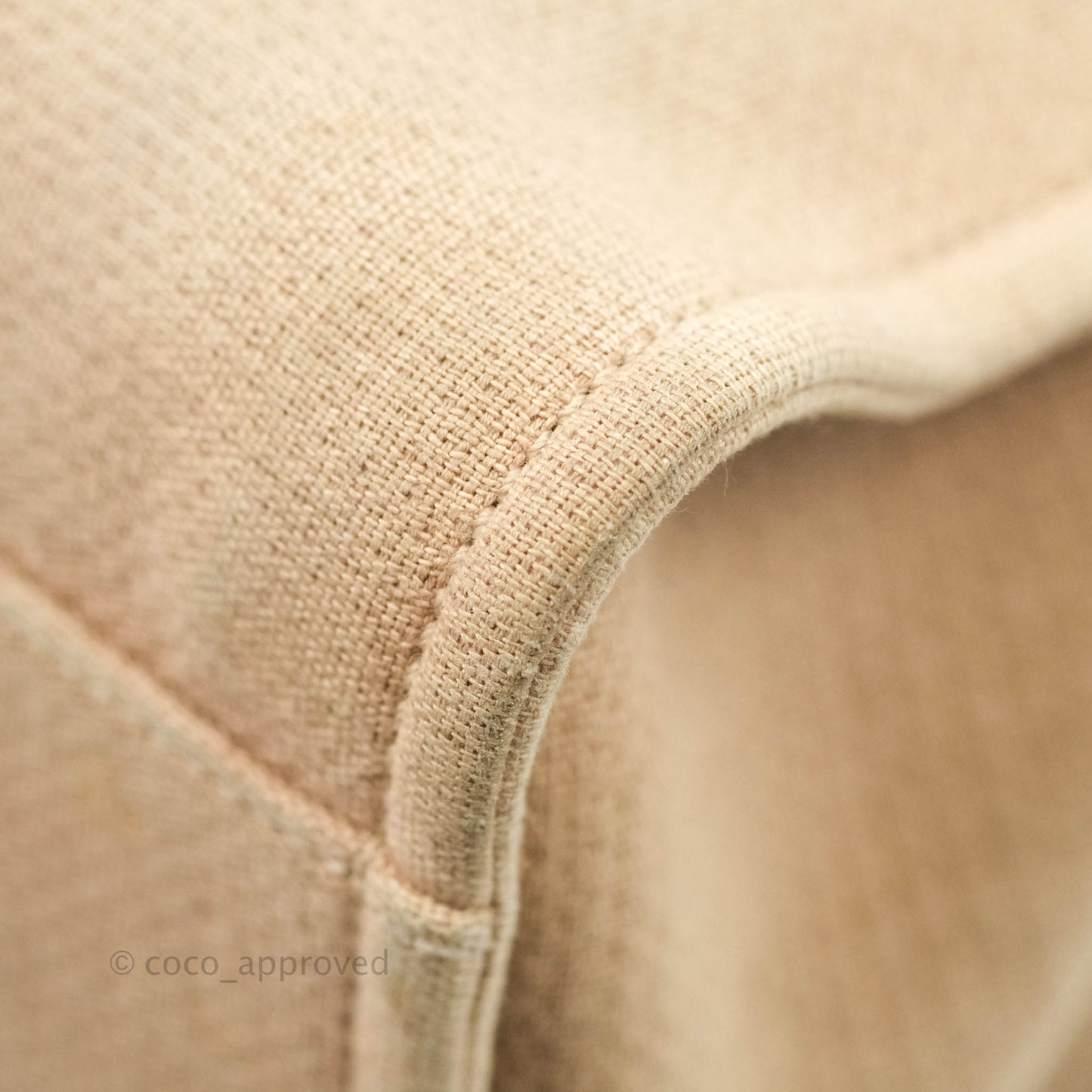 Chanel Large Deauville Beige Canvas Silver Hardware