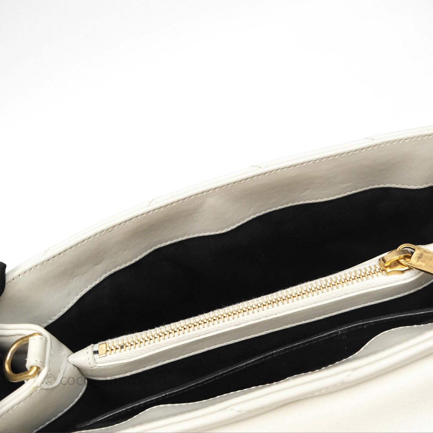 Saint Laurent Loulou Small Flap Bag Ivory Light Beige Gold Hardware