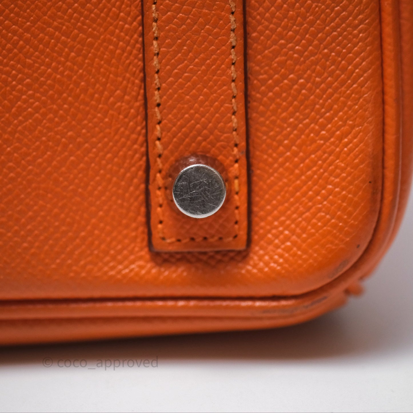 Hermès Birkin 30 Retourne Orange Epsom Palladium Hardware