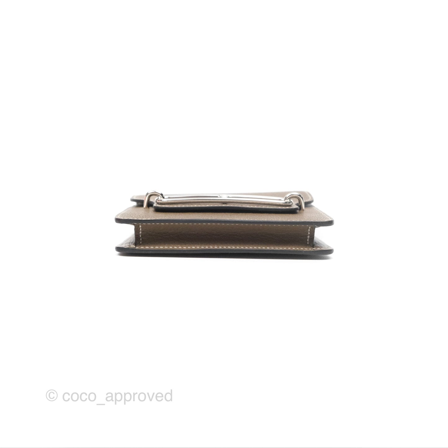 Hermès Roulis Slim Wallet Etoupe Chevre Mysore Palladium Hardware
