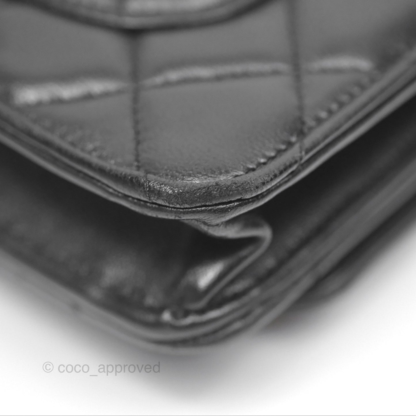 Chanel Quilted Classic WOC Black Lambskin Gold Hardware