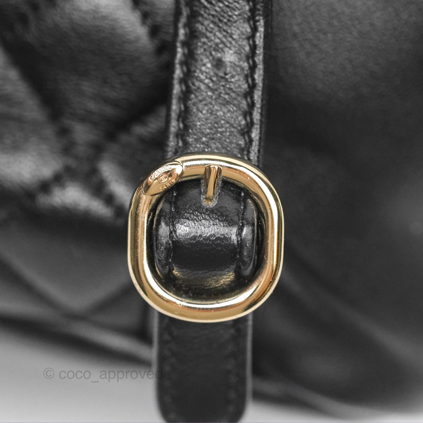 Chanel Quilted Small Duma Drawstring Backpack Black Lambskin