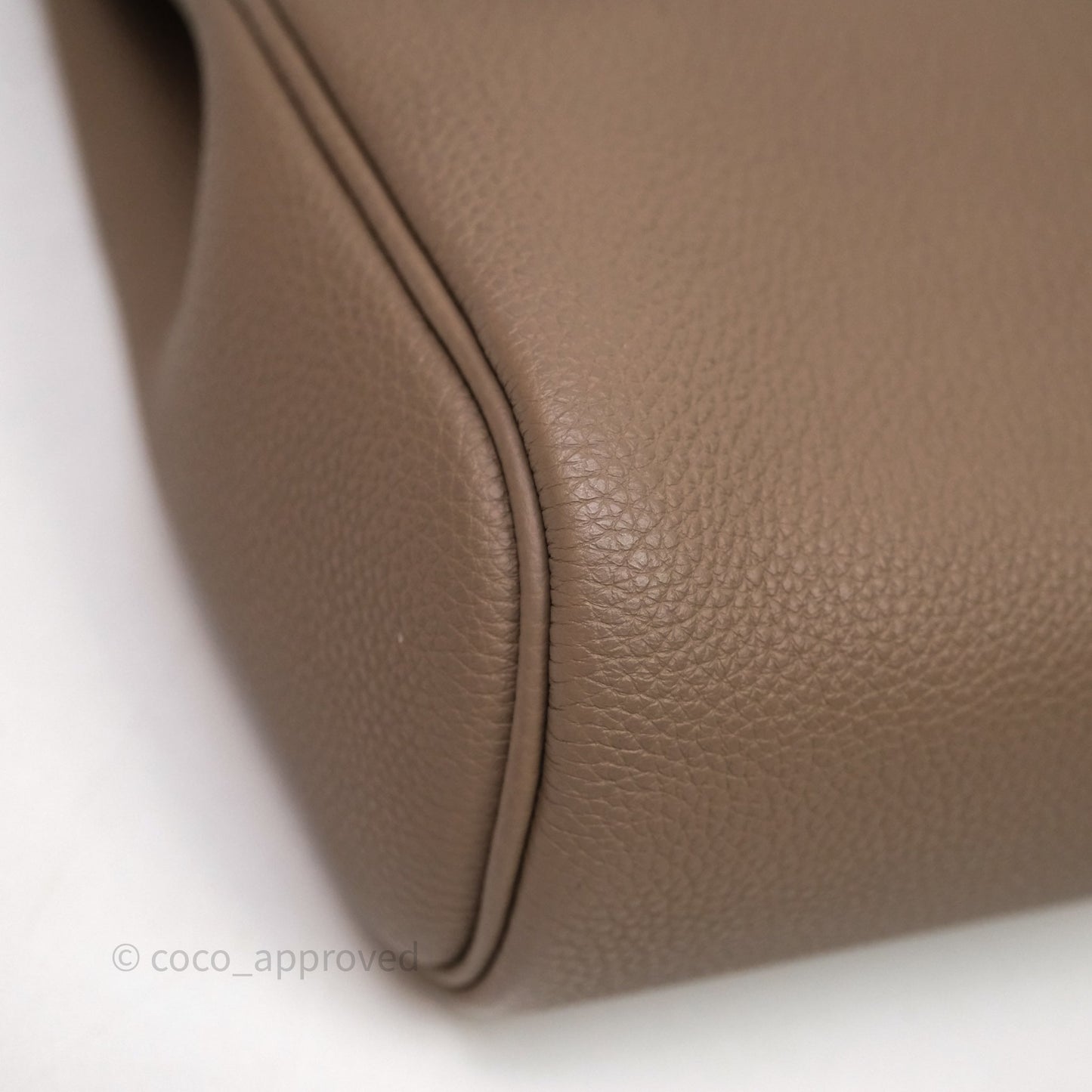 Hermès Hac a Dos PM Backpack Etoupe 18 Togo Palladium Hardware