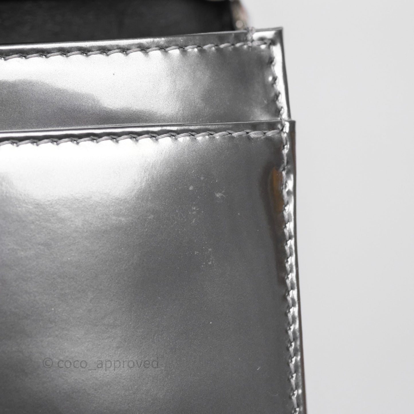 Christian Dior Diorama Wallet on Chain Metallic Silver