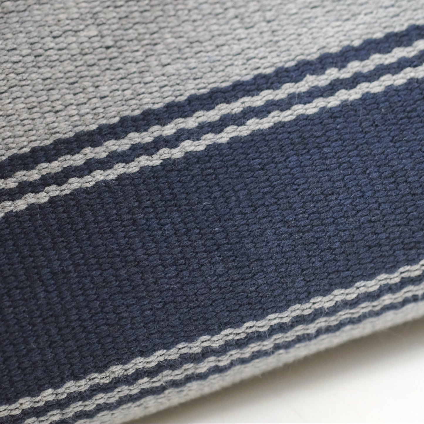 Loewe Small Missy Bag Striped Blue Grey Canvas Tan Leather