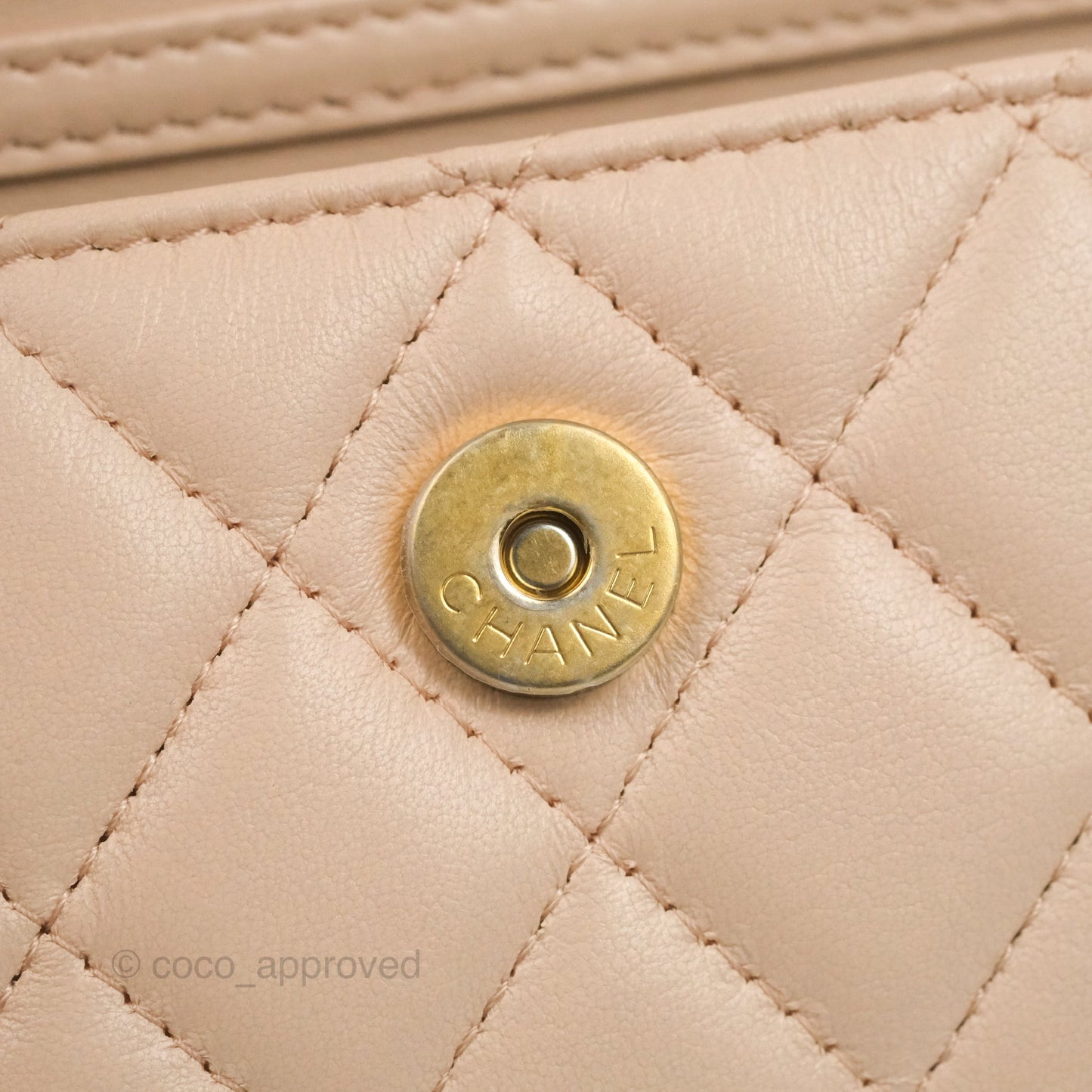 Chanel Mini Pearl Crush Clutch With Chain Belt Rose Clair Pink Lambskin Aged Gold Hardware