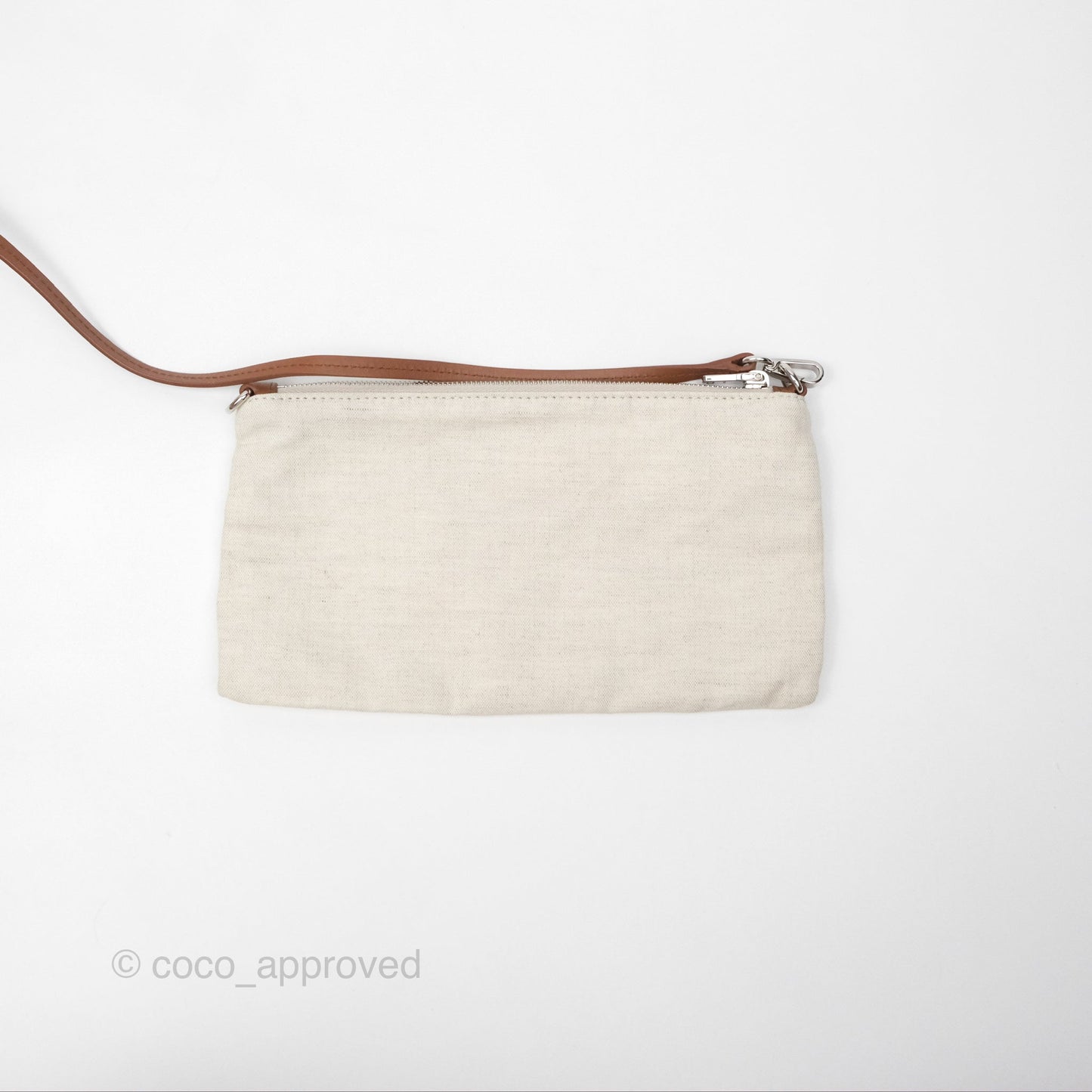 Miu Miu Woven Fabric Tote Bag Natural