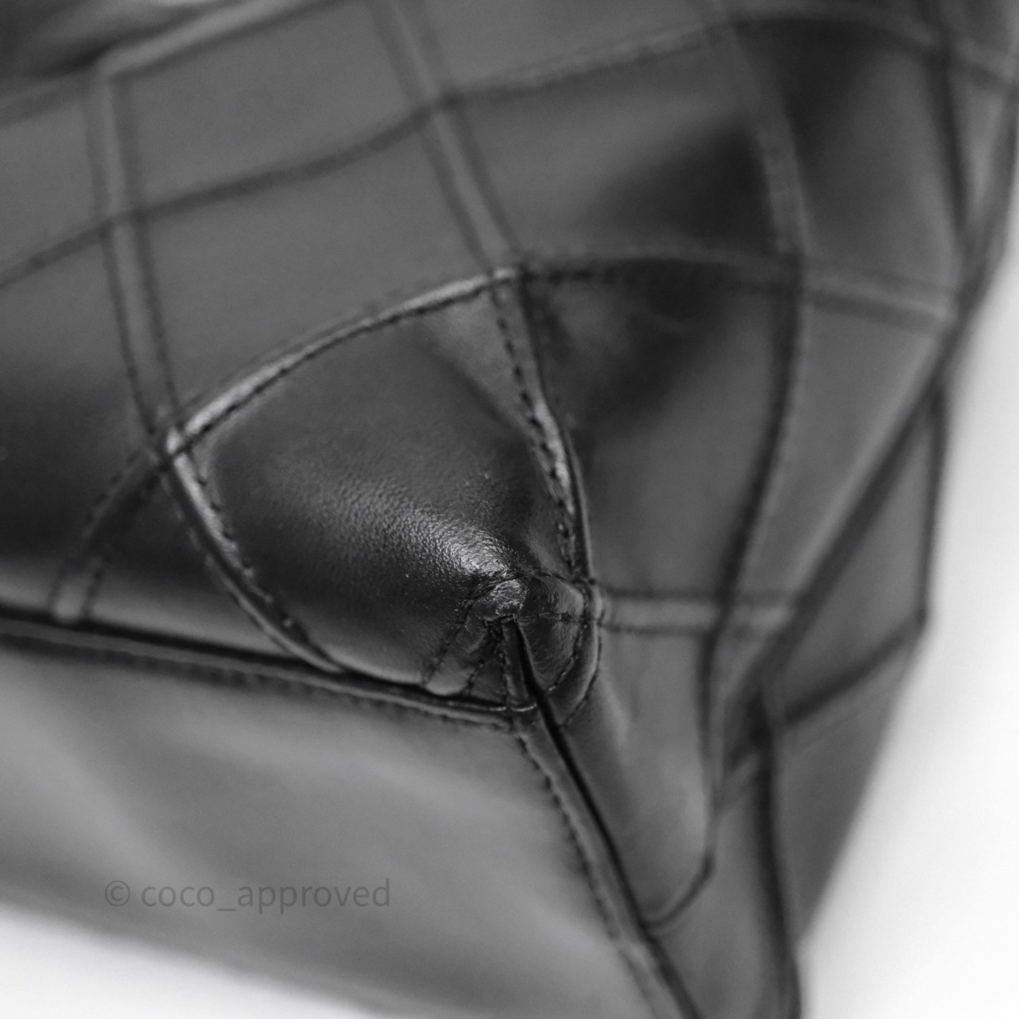 Chanel Vintage Quilted Kelly Waffle Bag Silver Hardware