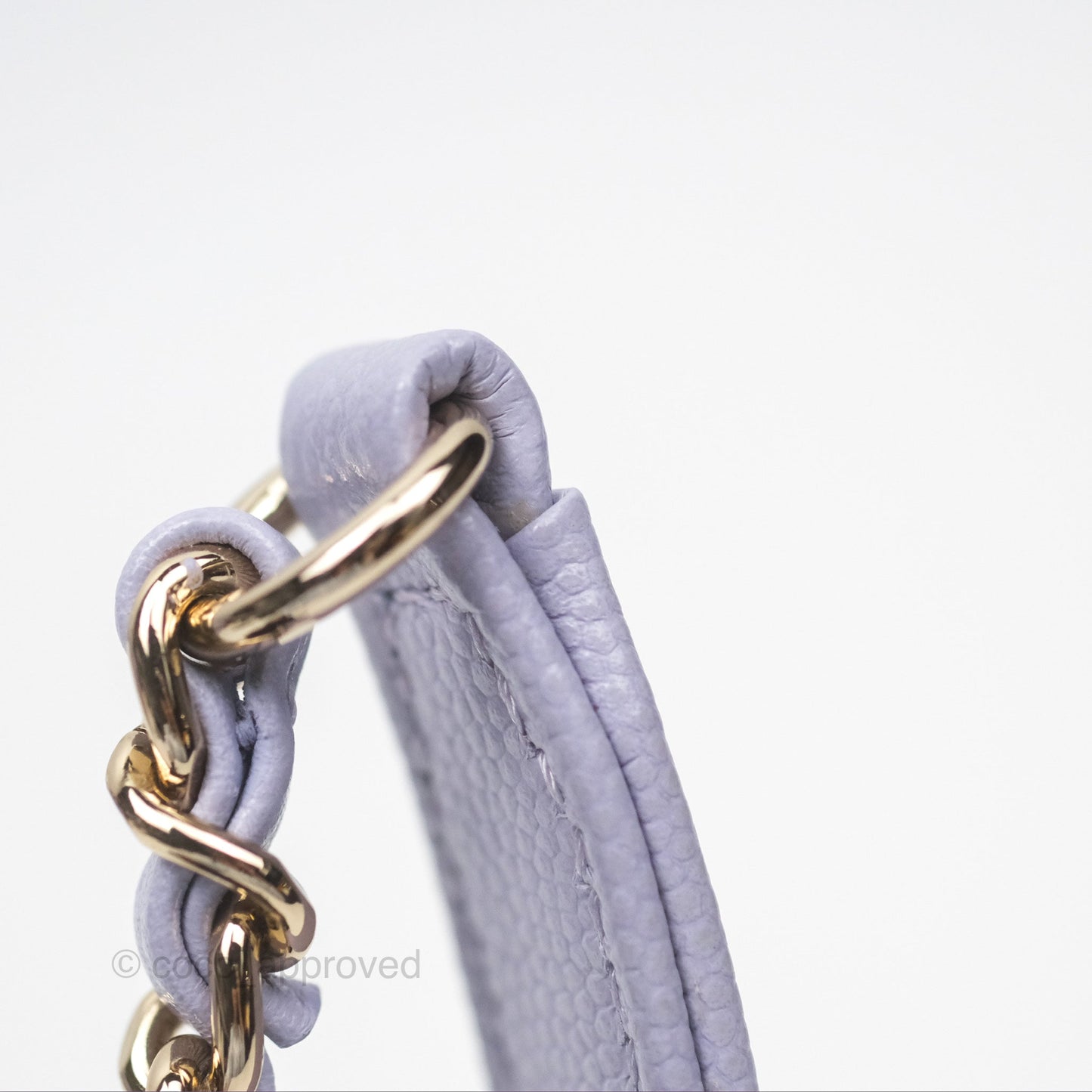 Chanel Mini Coco Handle Lilac Caviar Gold Hardware