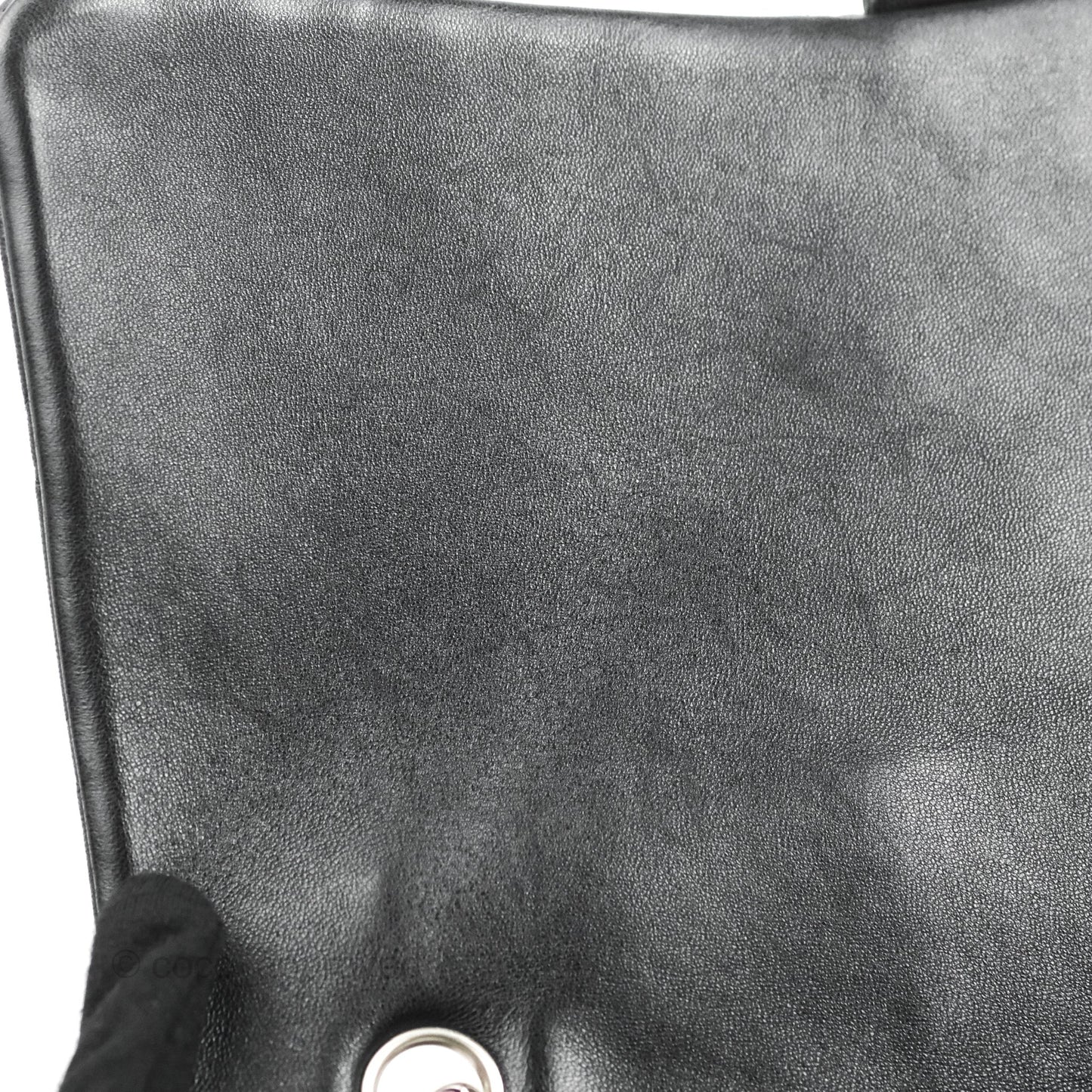 Chanel Single Flap Maxi Lambskin Black Silver Hardware
