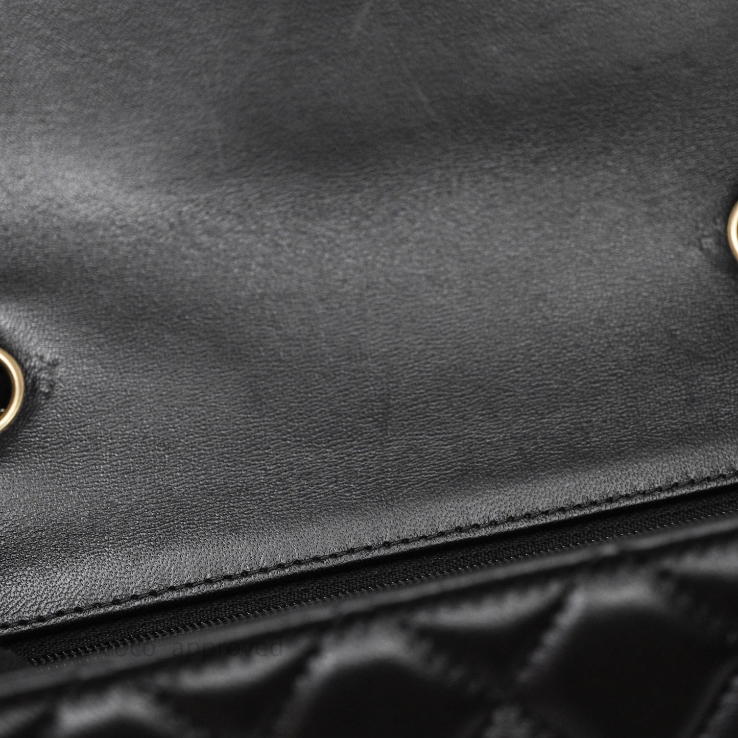 Chanel Quilted Mini Rectangular Black Lambskin Gold Hardware