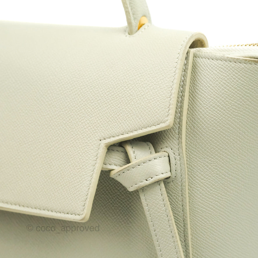 Celine Micro Belt Bag Light Khaki Grained Calfskin Silver Hardware