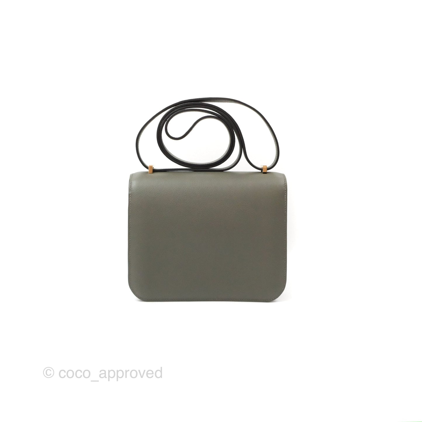 Hermès Constance Mini 18cm Mirror Gris Meyer 0L/Gris Pale M4 Evercolor Gold Hardware