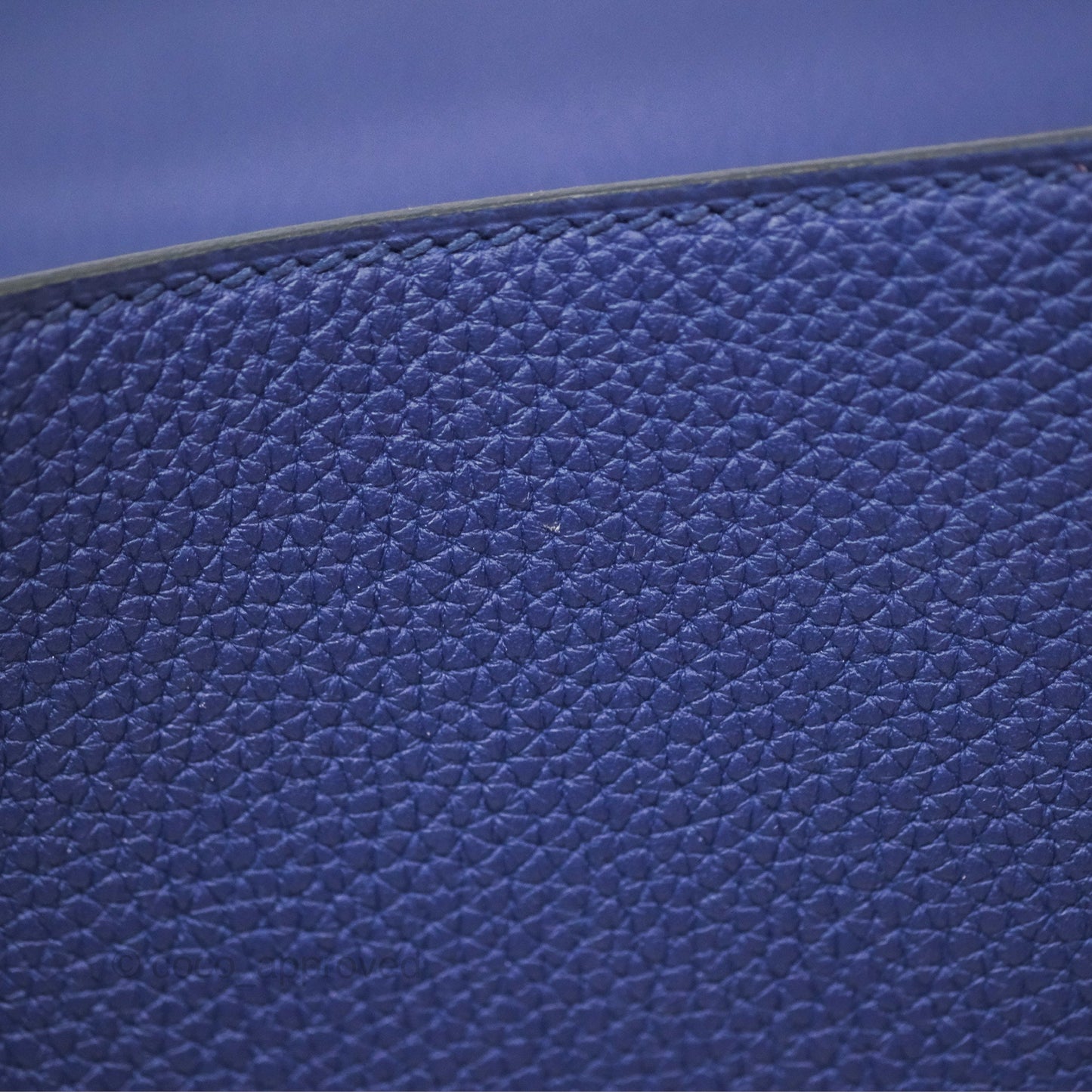Hermès Kelly 32 Retourne Touch Bleu Encre Croc TM Palladium Hardware