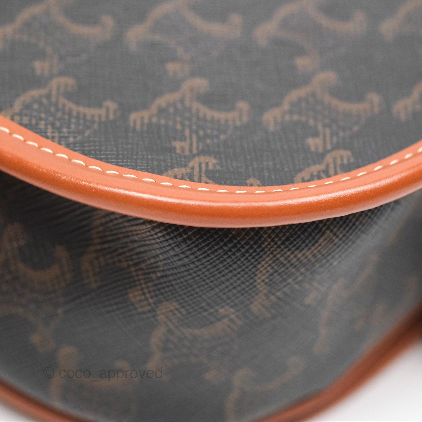 Celine Medium Folco Bag Triomphe Canvas Tan