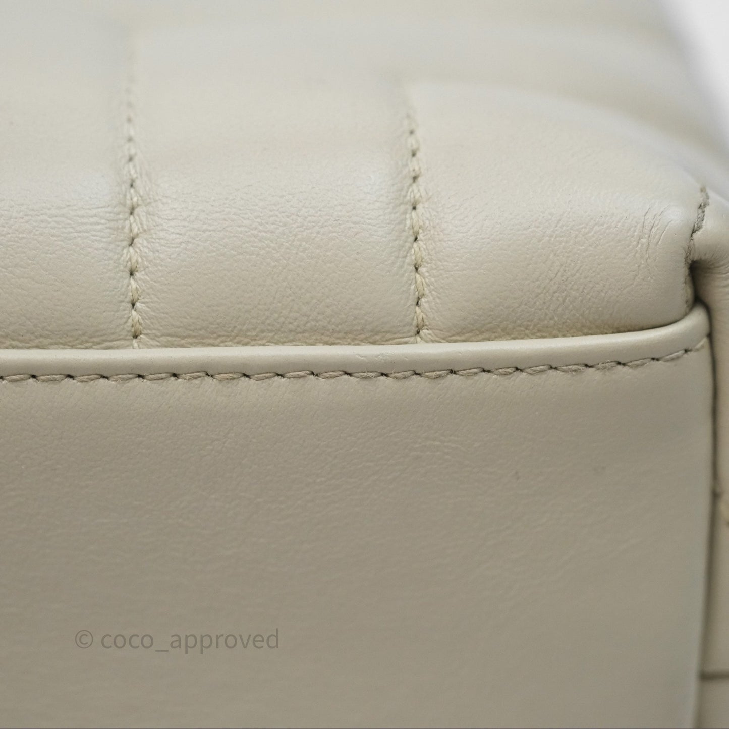 Saint Laurent Loulou Small Flap Bag Ivory Light Beige Gold Hardware