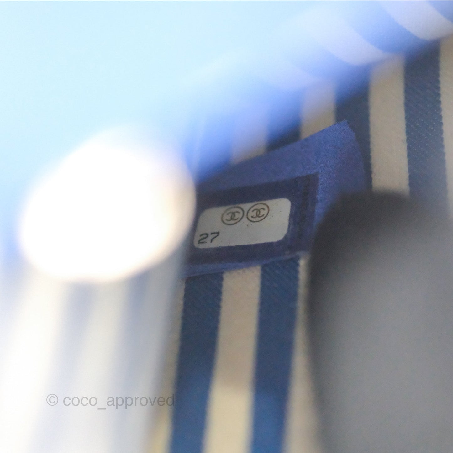 Chanel Chevron Square Envelope Flap Bag Royal Blue 19C