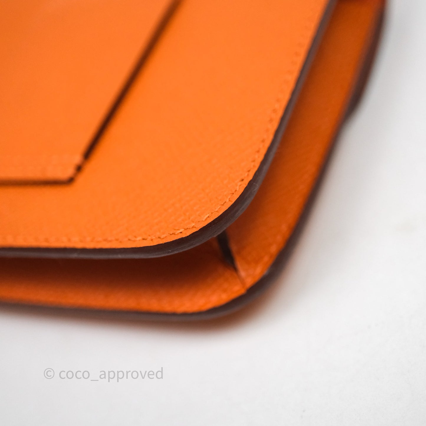 Hermès Constance Slim Wallet Orange 93 Epsom Palladium Hardware