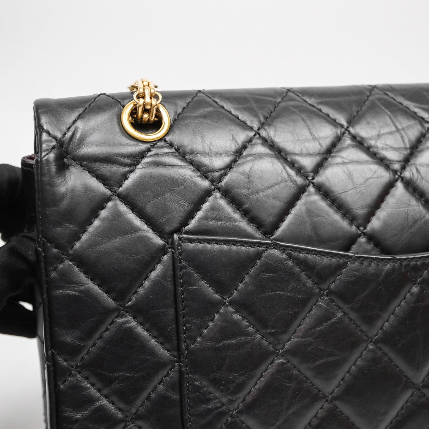 Chanel Reissue Quilted Aged Calfskin Black Aged Gold Hardware 227