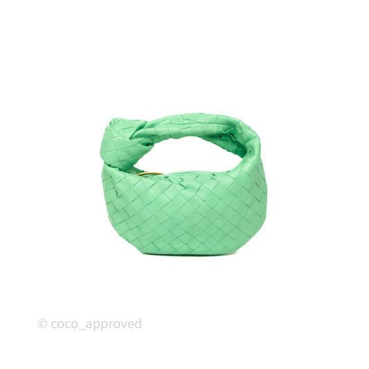Bottega Veneta Mini Jodie Bag Green Intrecciato Lambskin