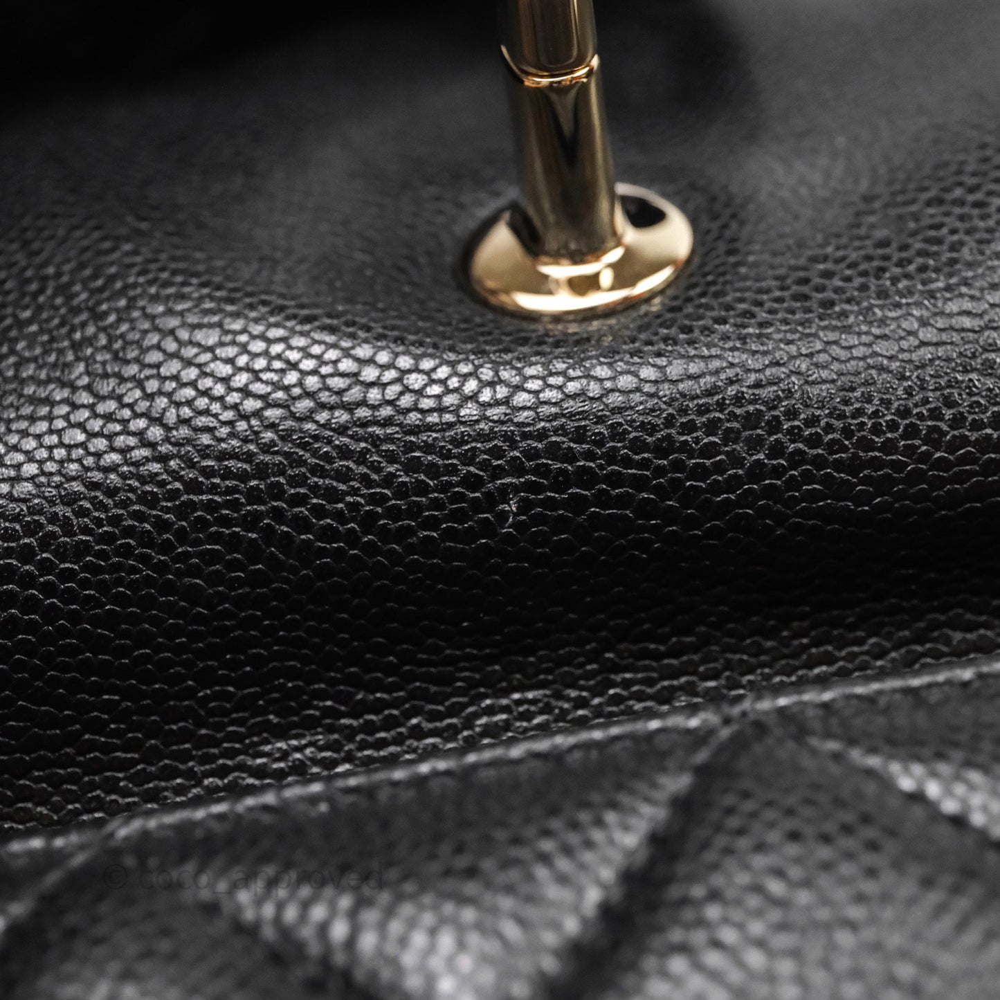 Chanel Quilted Business Affinity Backpack Black Caviar Light Gold Hardware