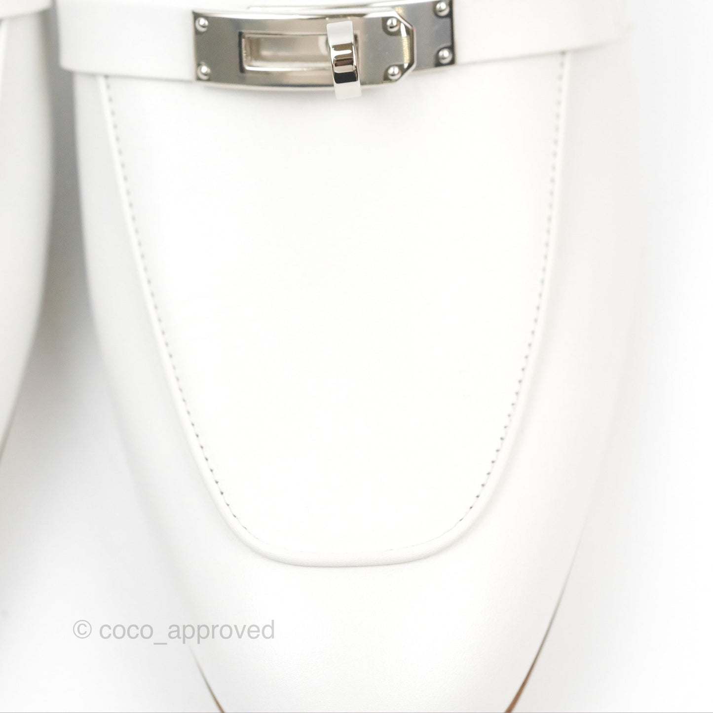 Hermès Oz Mules White Calfskin Silver Hardware Size 39