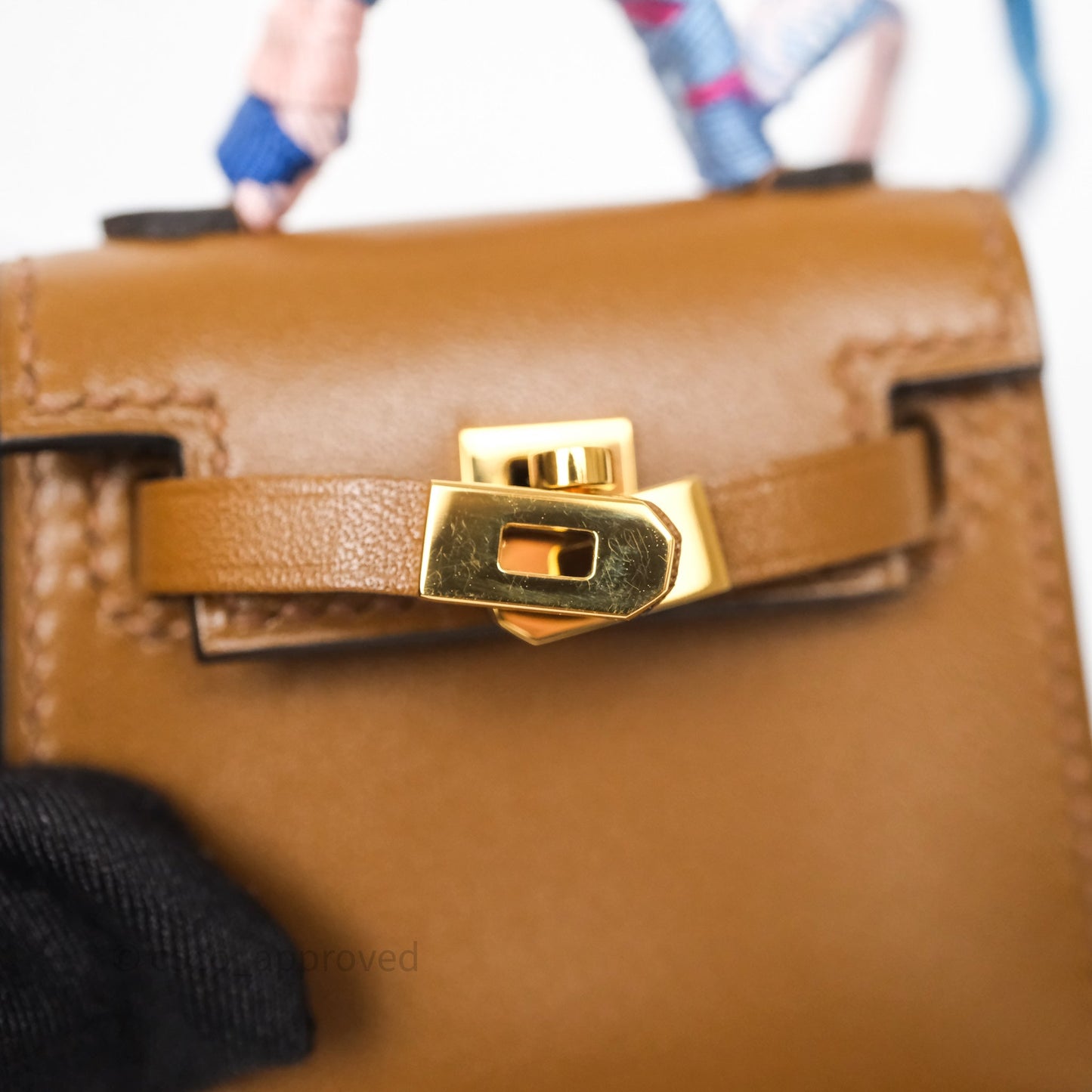 Hermes Mini Kelly Twilly Bag Charm Alezan 3G Tadelakt