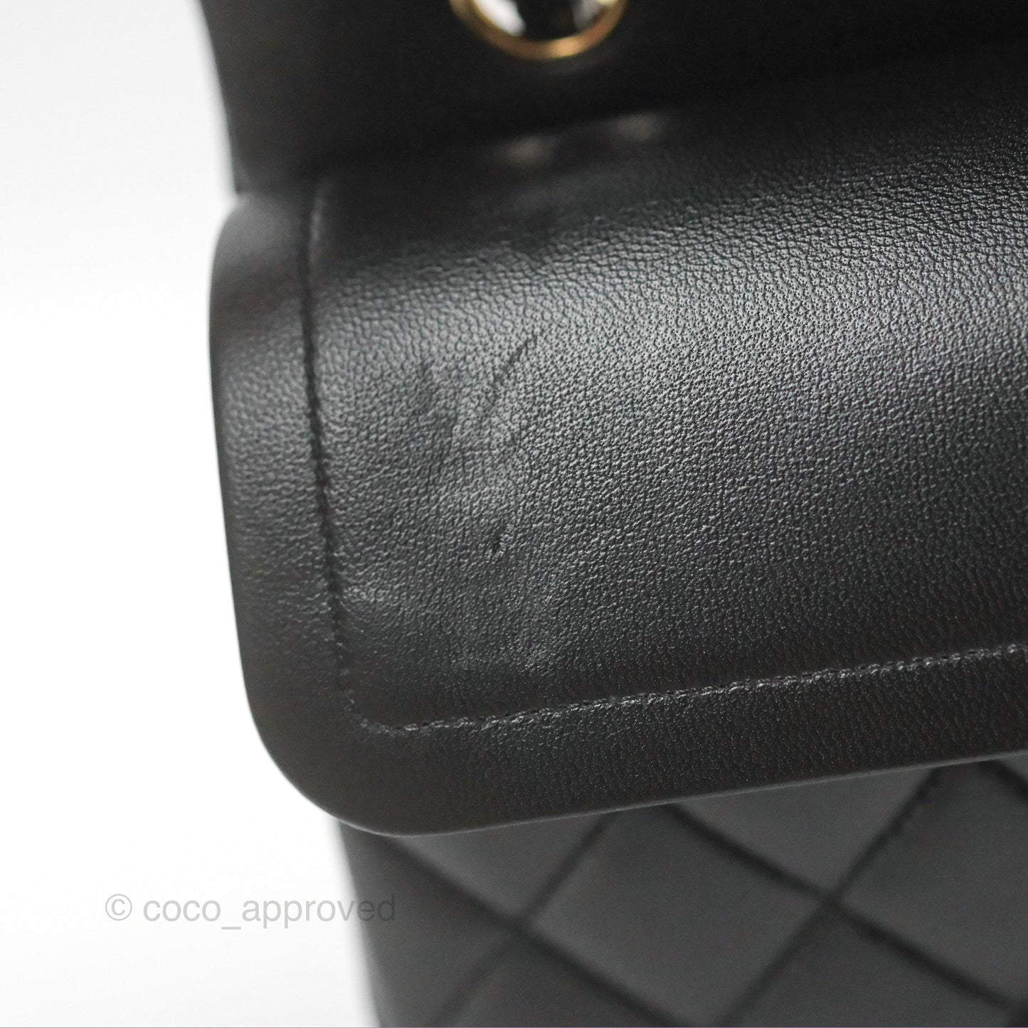 Chanel Small Classic Quilted Flap Black Lambskin Gold Hardware