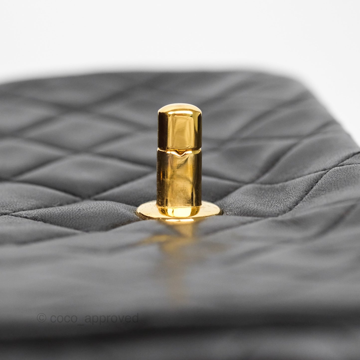 Chanel Vintage Small Classic Flap Black Lambskin 24K Gold Hardware