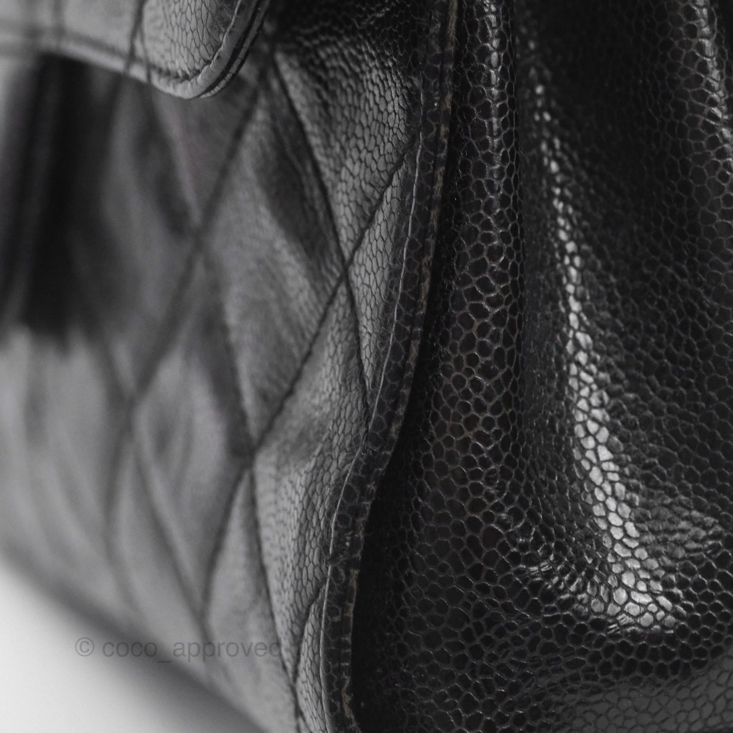 Chanel Quilted Single Flap Bag Soft Caviar Black Ruthenium Hardware
