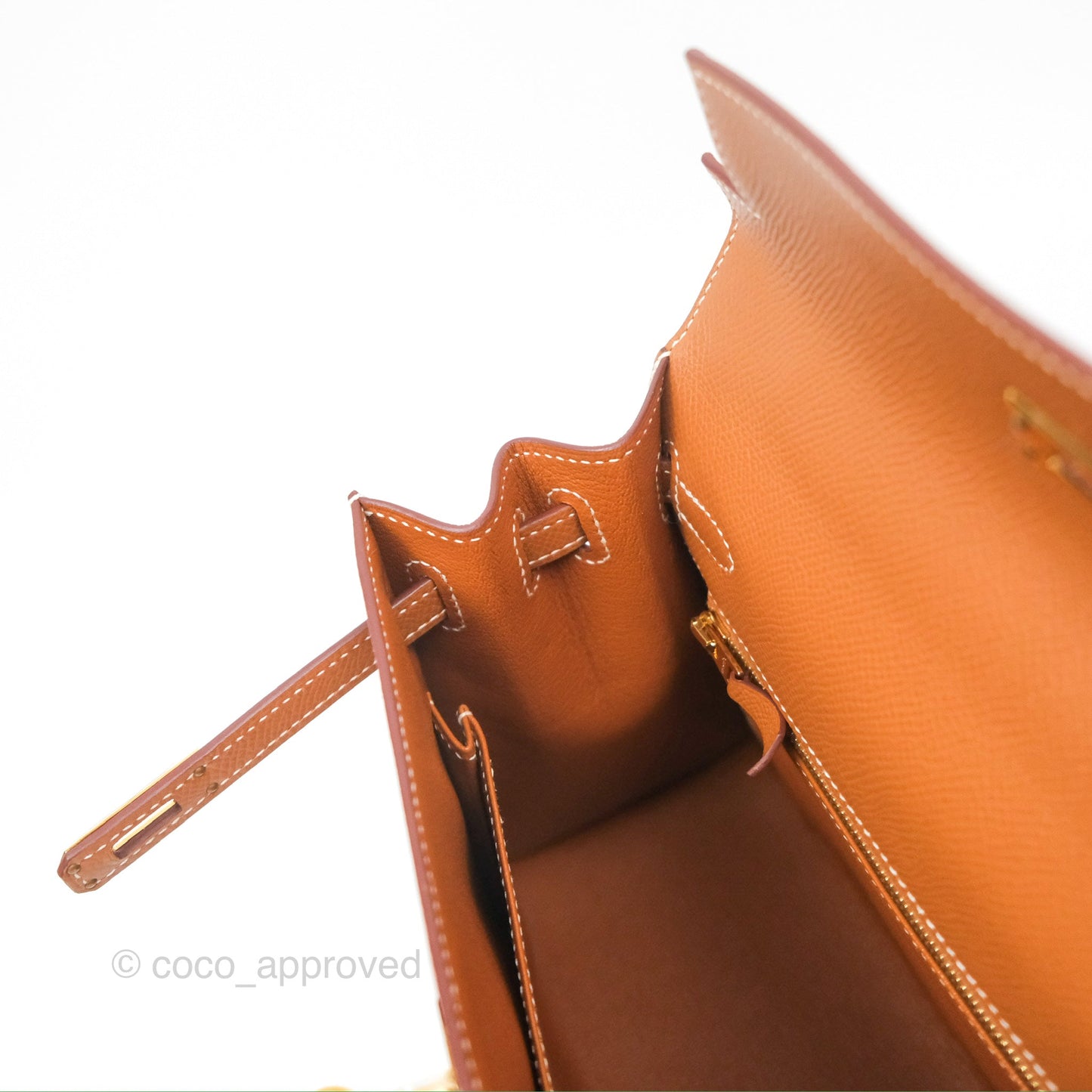 Hermès Kelly 25 Sellier Gold Epsom Gold Hardware