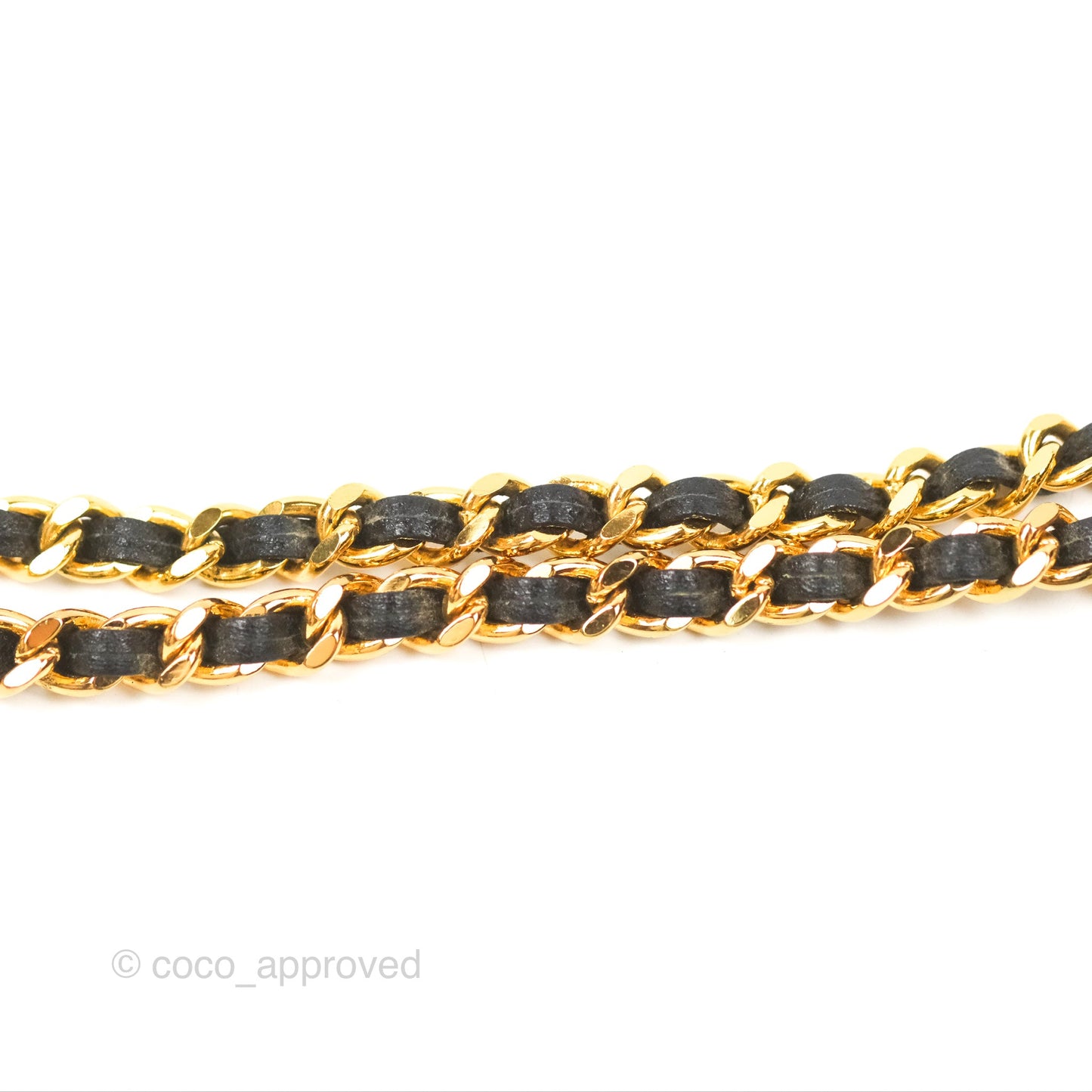 Chanel Vintage CC Caviar Black Phone Case With Chain Gold Hardware