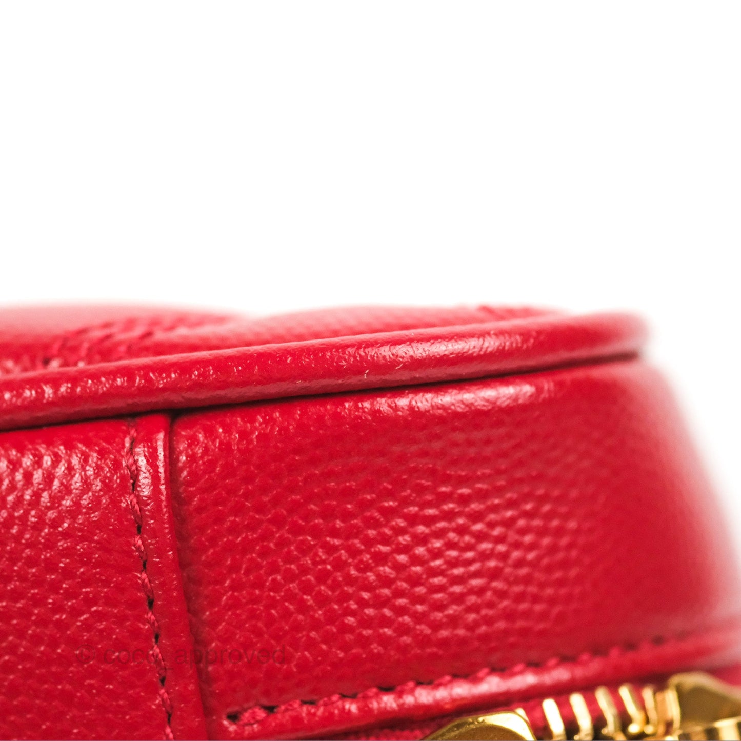 Saint Laurent 80's Vanity Bag Quilted Red Grained Calfskin