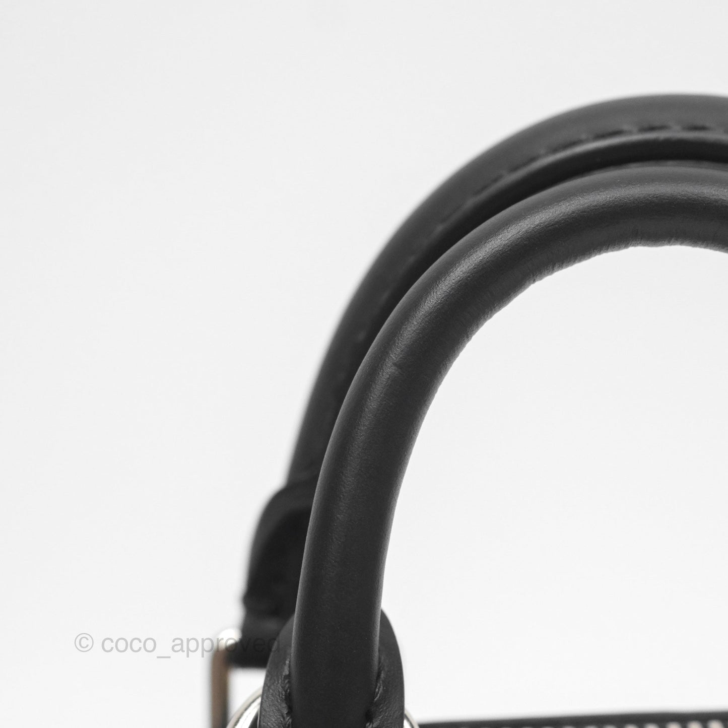 Louis Vuitton Alma Nano Black Silver Hardware