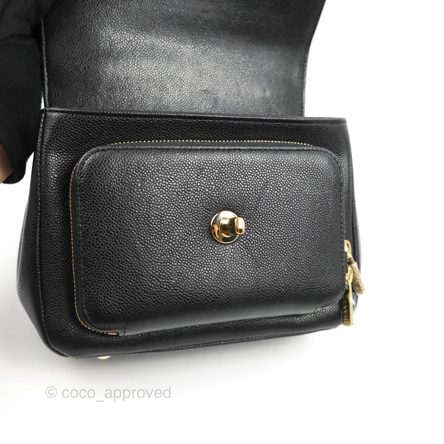 Chanel Quilted Small Business Affinity Flap Black Caviar Gold Hardware