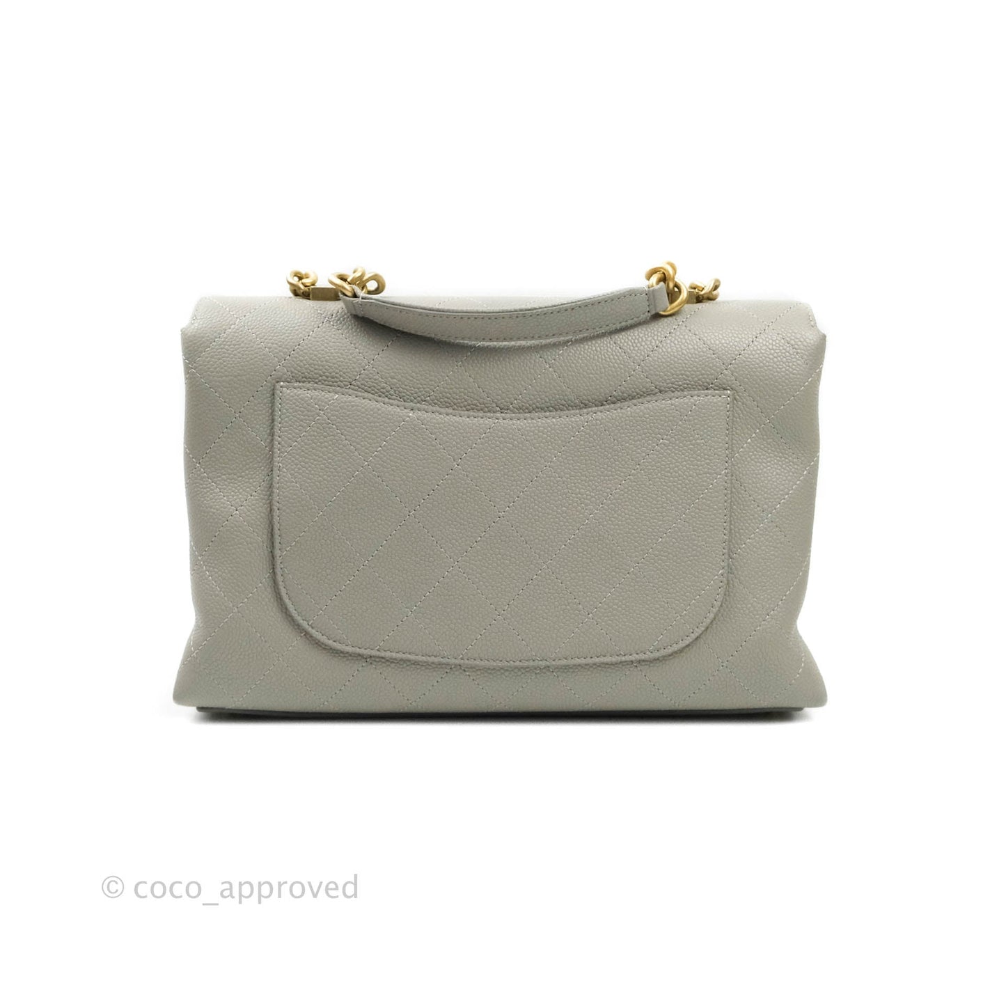 Chanel Chic Affinity Medium Grained Calfskin Grey Aged Gold Hardware